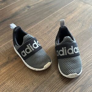Adidas Kids Black and Gray Mesh Sneakers
